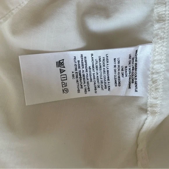 ANTHRO Utility Mini Skirt white 12 NWT - Picture 8 of 9